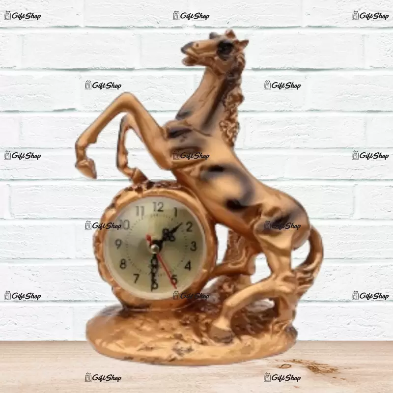 Cal cu ceas, statueta realizata din rasina, model 356g